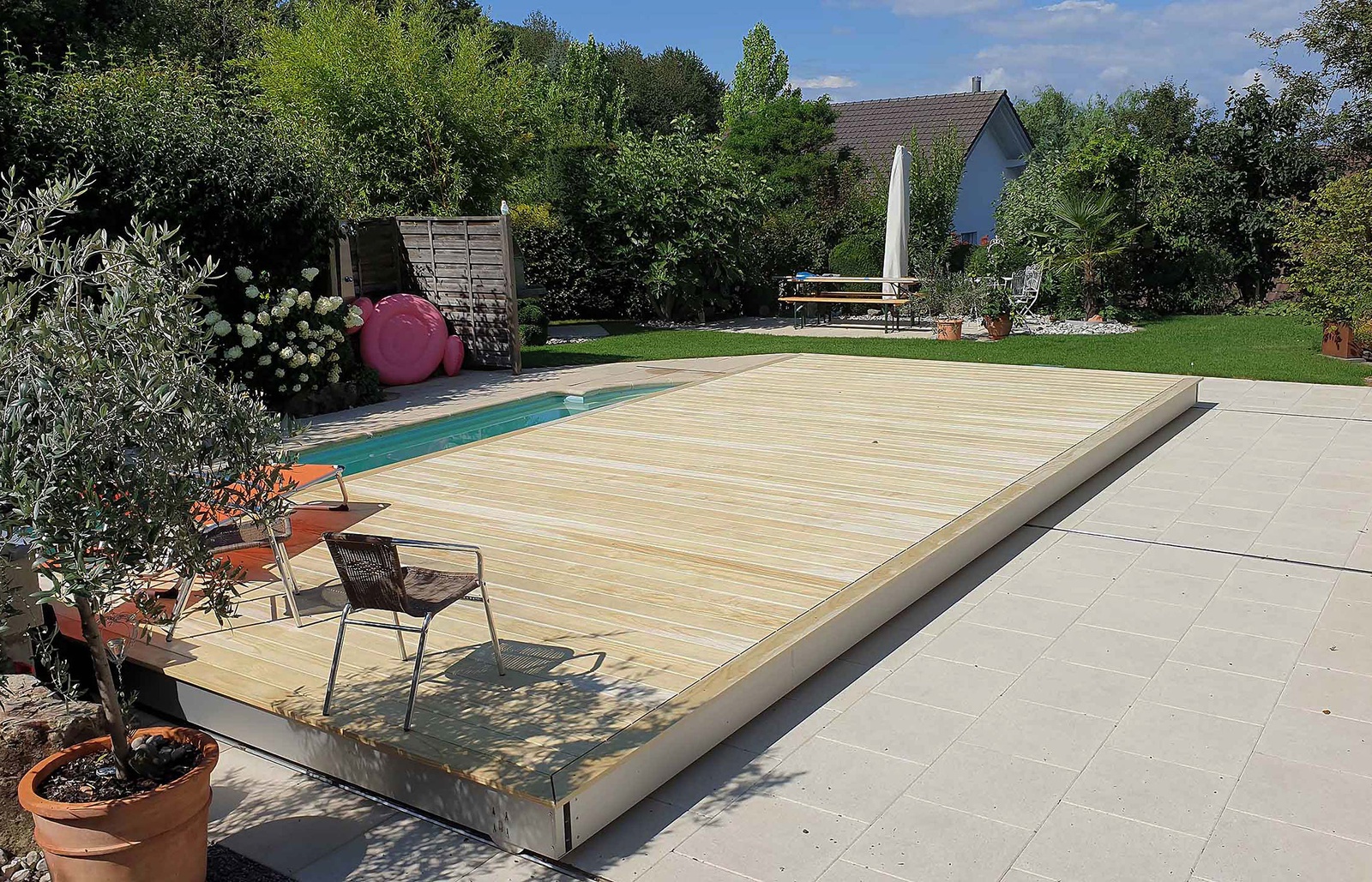 Planung und Realiserung Garten mit Pool inkl. Holzdeck