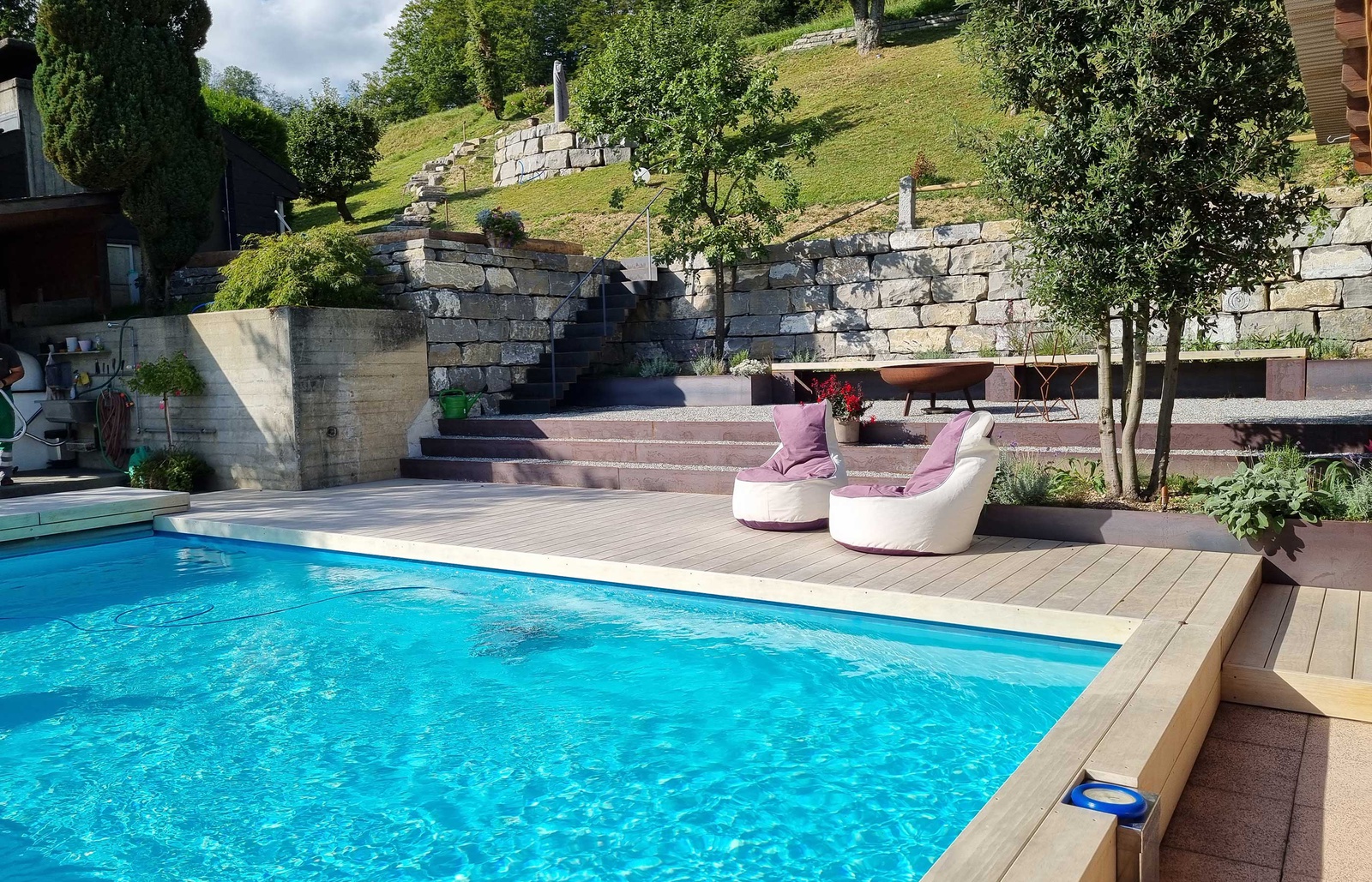 Neugestaltung Garten an Hanglage